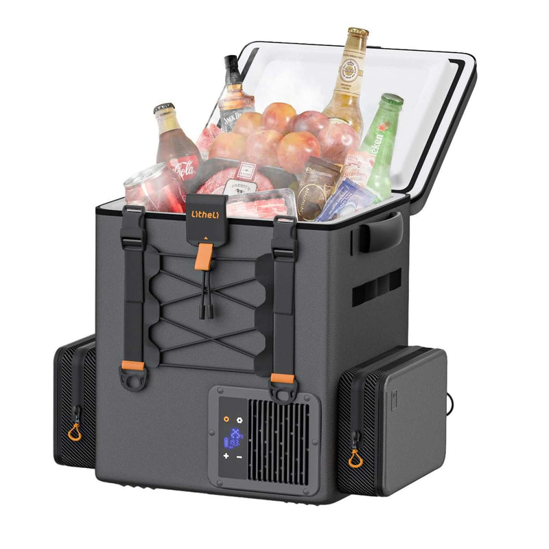 Litheli FrozenPack tragbarer Auto-Kühlschrank im Rucksackformat 12V für Camping, Reisen und Outdoor (ohne Akku)