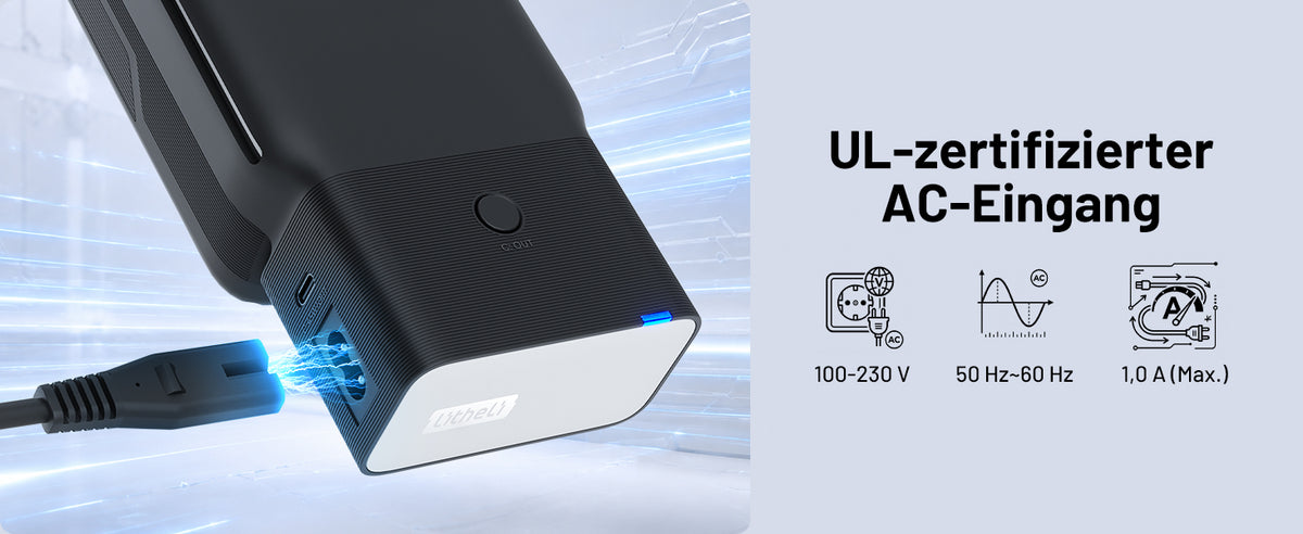 Litheli U20 20V Akku-Schnellladegerät – 45 W GaN, USB-C PD, EU-Stecker