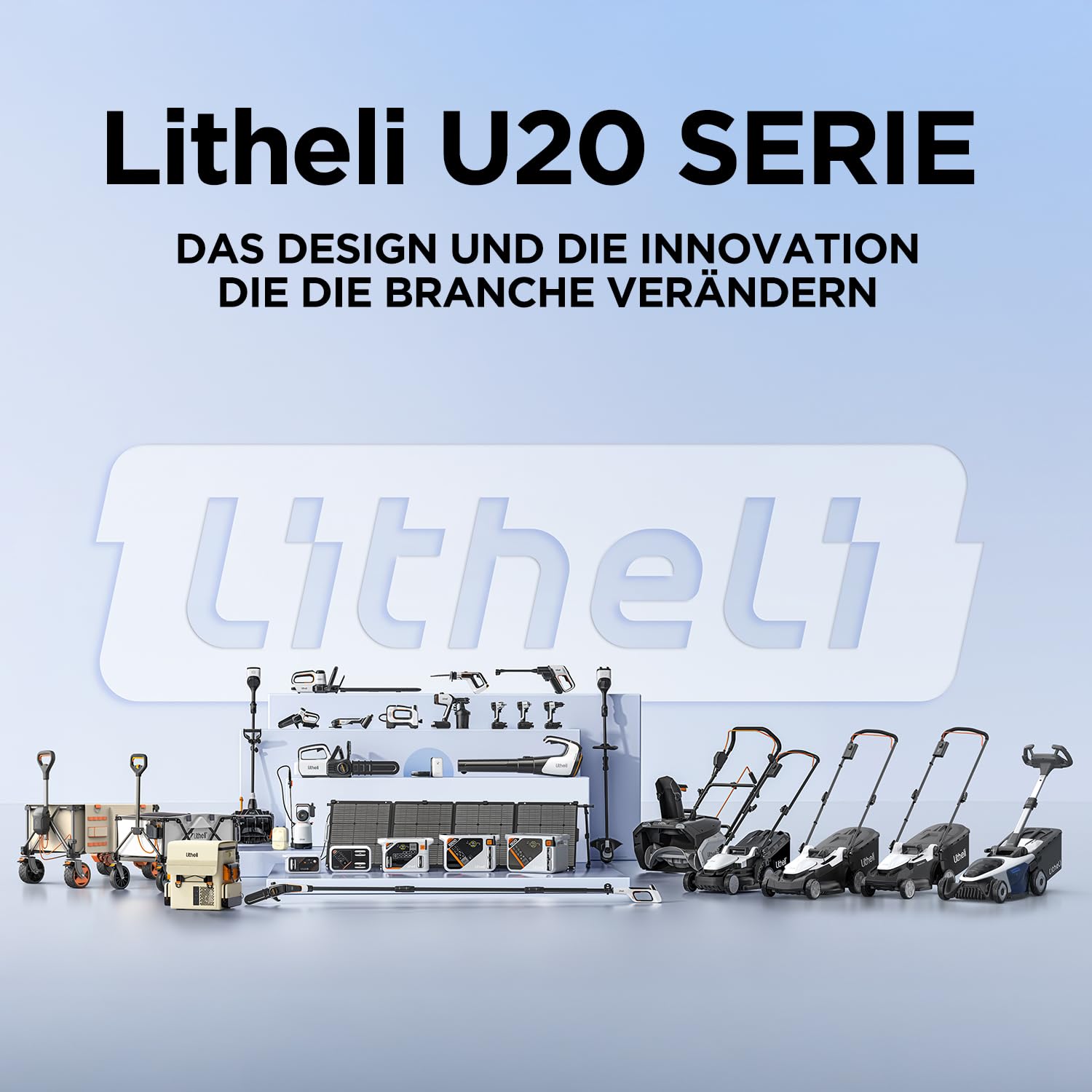 Litheli 20V Akku-Bohrschrauber, 50 Nm, 2 Gänge, LED-Licht, 13-teiliges Zubehörset